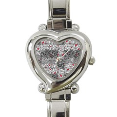 Sribble Plaid Heart Italian Charm Watch by Amaryn4rt