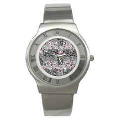 Sribble Plaid Stainless Steel Watch