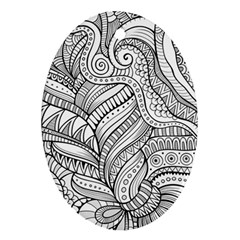 Zentangle Art Patterns Ornament (oval) by Amaryn4rt