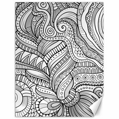 Zentangle Art Patterns Canvas 12  X 16  