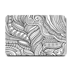 Zentangle Art Patterns Small Doormat  by Amaryn4rt