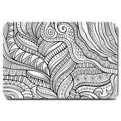 Zentangle Art Patterns Large Doormat  by Amaryn4rt