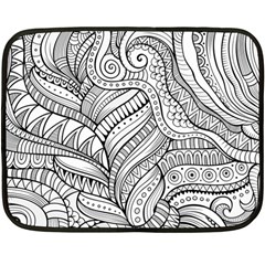 Zentangle Art Patterns Double Sided Fleece Blanket (mini) 