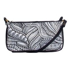 Zentangle Art Patterns Shoulder Clutch Bags by Amaryn4rt