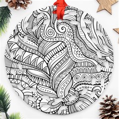 Zentangle Art Patterns Ornament (round Filigree) by Amaryn4rt