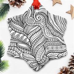 Zentangle Art Patterns Ornament (snowflake) by Amaryn4rt