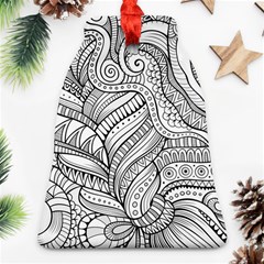 Zentangle Art Patterns Ornament (bell) by Amaryn4rt