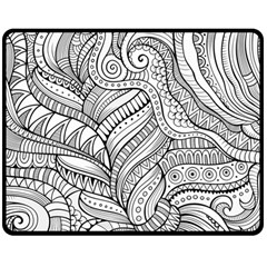 Zentangle Art Patterns Double Sided Fleece Blanket (medium) 