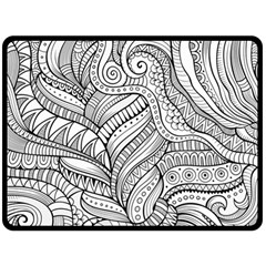 Zentangle Art Patterns Double Sided Fleece Blanket (large)  by Amaryn4rt