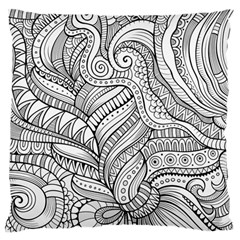 Zentangle Art Patterns Large Flano Cushion Case (one Side) by Amaryn4rt