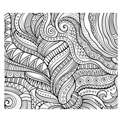 Zentangle Art Patterns Double Sided Flano Blanket (small) 