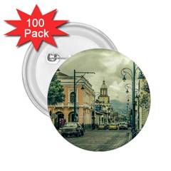 Historic Center Urban Scene At Riobamba City, Ecuador 2 25  Buttons (100 Pack)  by dflcprints