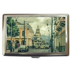 Historic Center Urban Scene At Riobamba City, Ecuador Cigarette Money Cases by dflcprints