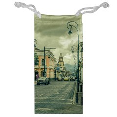 Historic Center Urban Scene At Riobamba City, Ecuador Jewelry Bag by dflcprints