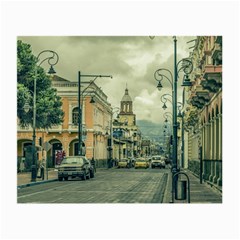 Historic Center Urban Scene At Riobamba City, Ecuador Small Glasses Cloth (2-side)