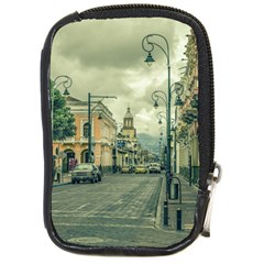 Historic Center Urban Scene At Riobamba City, Ecuador Compact Camera Cases by dflcprints