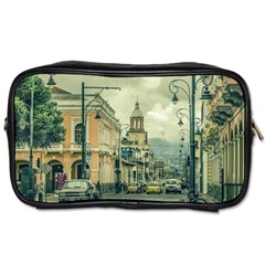 Historic Center Urban Scene At Riobamba City, Ecuador Toiletries Bags 2-side by dflcprints