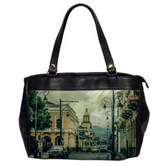 Historic Center Urban Scene At Riobamba City, Ecuador Office Handbags by dflcprints