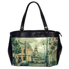 Historic Center Urban Scene At Riobamba City, Ecuador Office Handbags (2 Sides)  by dflcprints