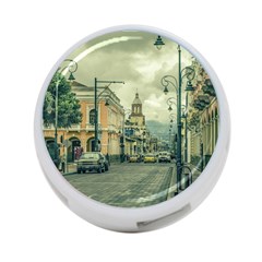 Historic Center Urban Scene At Riobamba City, Ecuador 4-port Usb Hub (two Sides)  by dflcprints