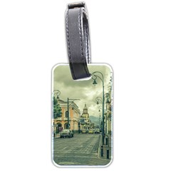 Historic Center Urban Scene At Riobamba City, Ecuador Luggage Tags (two Sides) by dflcprints