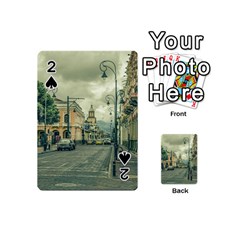 Historic Center Urban Scene At Riobamba City, Ecuador Playing Cards 54 (mini)  by dflcprints