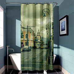 Historic Center Urban Scene At Riobamba City, Ecuador Shower Curtain 36  X 72  (stall)  by dflcprints