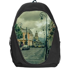 Historic Center Urban Scene At Riobamba City, Ecuador Backpack Bag by dflcprints