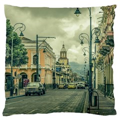 Historic Center Urban Scene At Riobamba City, Ecuador Standard Flano Cushion Case (two Sides) by dflcprints