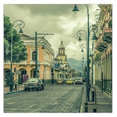 Historic Center Urban Scene At Riobamba City, Ecuador Large Satin Scarf (square)