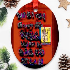 BIG RED SUN WALIN 72 Ornament (Oval)