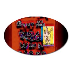 Big Red Sun Walin 72 Oval Magnet by MRTACPANS