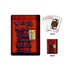 Big Red Sun Walin 72 Playing Cards (mini)  by MRTACPANS