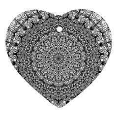 Mandala Boho Inspired Hippy Hippie Design Ornament (heart)