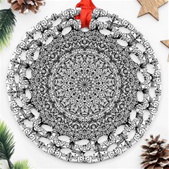 Mandala Boho Inspired Hippy Hippie Design Ornament (round Filigree)