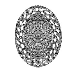 Mandala Boho Inspired Hippy Hippie Design Ornament (oval Filigree)