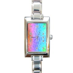 Abstract Color Pattern Textures Colouring Rectangle Italian Charm Watch