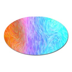 Abstract Color Pattern Textures Colouring Oval Magnet by Simbadda