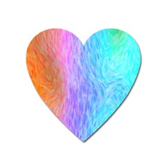 Abstract Color Pattern Textures Colouring Heart Magnet by Simbadda