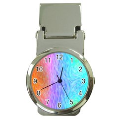 Abstract Color Pattern Textures Colouring Money Clip Watches