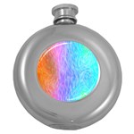 Abstract Color Pattern Textures Colouring Round Hip Flask (5 oz) Front