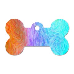 Abstract Color Pattern Textures Colouring Dog Tag Bone (two Sides)