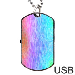 Abstract Color Pattern Textures Colouring Dog Tag Usb Flash (one Side) by Simbadda