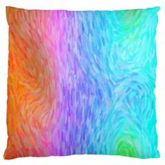 Abstract Color Pattern Textures Colouring Large Cushion Case (two Sides) by Simbadda