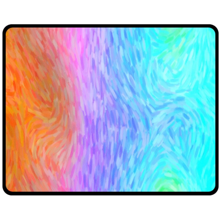 Abstract Color Pattern Textures Colouring Double Sided Fleece Blanket (Medium) 