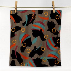 African Women Ethnic Pattern Face Towel by Simbadda