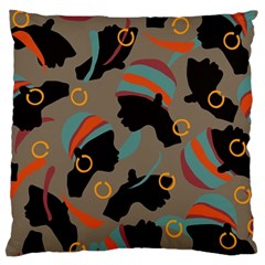 African Women Ethnic Pattern Standard Flano Cushion Case (two Sides) by Simbadda