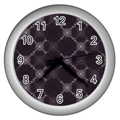 Abstract Seamless Pattern Wall Clocks (silver)  by Simbadda