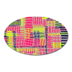 Abstract Pattern Oval Magnet