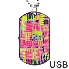 Abstract Pattern Dog Tag Usb Flash (two Sides)